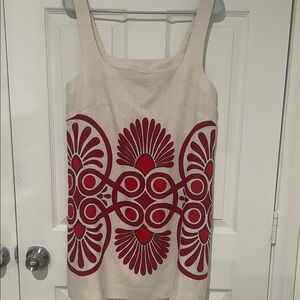 ANTONIO MELANI Red and Cream Tank Top